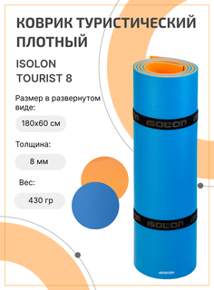 Коврик для туризма и отдыха Isolon Tourist 8 мм, 180х60 см