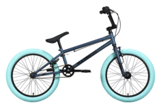 Велосипед Stark22 Madness BMX 1 темно-синий/черный/голубой One Size 2022