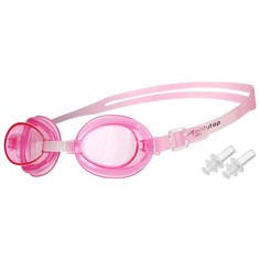 Очки для плавания ONLYTOP детские, с берушами, розовые (803) Onlitop