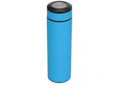 Термос Confident с покрытием soft-touch 420 мл, голубой No Brand