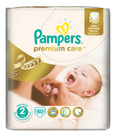 Подгузники для новорожденных Pampers Premium Care 2 (3-6 кг), 80 шт.