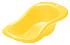 Ванночка пластиковая Пластишка Фигурная, желтый, 87 см Бытпласт