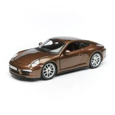 Bburago Машинка металлическая Porsche 911 Carrera S, 1:24, коричневая 18-21065