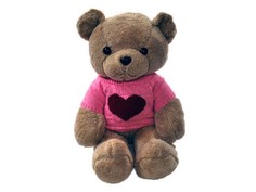 8STM-005 n Мягкая игрушка Медведь в вязаной кофте с сердцем (27х35х30см.) No Brand