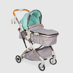 Коляска трансформер 2 в 1 Tianrui серо-мятная