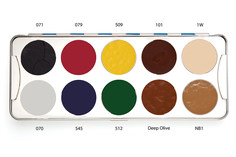 Грим спиртовой водостойкий в палитре 10 цв./Body Illustration Make-up Palette 10Col.20гр.1