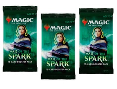 Mtg: набор из 3-х бустеров издания war of the spark на английском языке No Brand