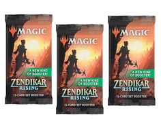 Mtg: набор из 3-х сет-бустеров издания zendikar rising на английском языке No Brand