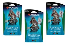 Mtg: набор из 3-х тематических бустеров гильдии груулы издания ravnica allegiance на англи No Brand