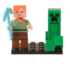 Мини-фигурки StarFriend Алекс и Криппер Майнкрафт Minecraft аксессуары, 4 см No Brand