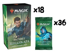 Mtg: 18 пререлизных наборов издания расцвет зендикара + 36 драфт-бустеров на русском языке No Brand