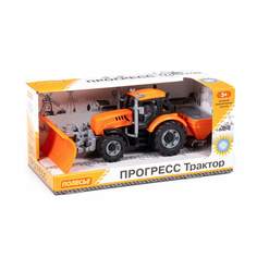 Трактор "Прогресс" снегоуборочный инерционный оранжевый в коробке 91772 П-Е /8/ Полесье