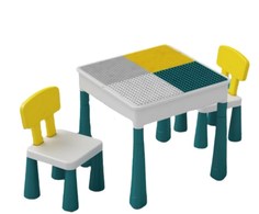 Игровой стол для Лего и 2 стула No Brand