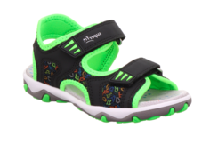 Сандалии Superfit для мальчиков, 1-009472-0000, размер 33, чёрно-зелёные, 1 пара