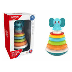 Пирамидка-неваляшка Maya Toys Слоненок музыкальная