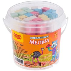 Мел цветной асфальтный Мульти-Пульти Енот в Австралии, 5 цветов, 25шт 12шт