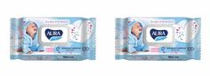 Влажные салфетки детские Aura Ultra Comfort, 0+, с алоэ и витамином Е, в уп. 120 шт, 2 уп