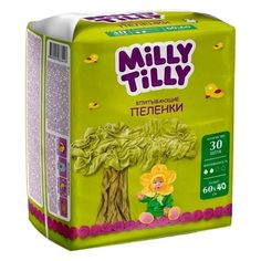 Milly Tilly Пеленки одноразовые детские Normal 60x40 см, 30 шт/уп