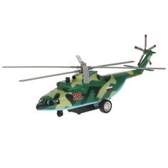 Модель Технопарк Военно-транспортный вертолет в камуфляже инерционная