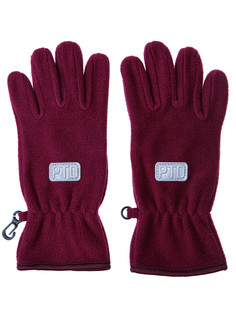 Перчатки трикотажные для девочек PlayToday, бордовый, 19 (170-176 см)