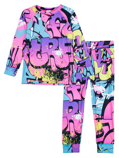 Термокомплект для девочек PlayToday: брюки, толстовка, цветной, 110