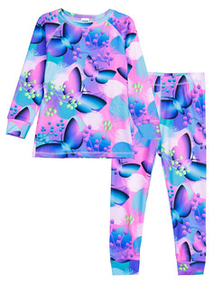 Термокомплект для девочек PlayToday: брюки, толстовка, цветной, 116