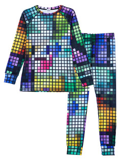 Термокомплект для девочек PlayToday: брюки, толстовка, цветной, 140