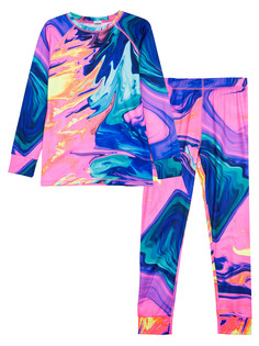 Термокомплект для девочек PlayToday: брюки, толстовка, цветной, 164