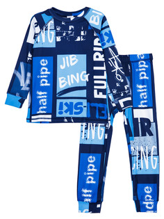 Термокомплект для мальчиков PlayToday: брюки, толстовка, цветной, 110