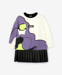 Платье из футера белое Gulliver 22303GMC5005, 104