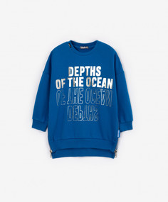 Толстовка из футера синяя Gulliver 22304BMC1601, 128