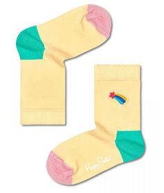 Детские носки Kids Embroidery Shooting Star Sock со звездочкой Happy socks желтый 2-3Y