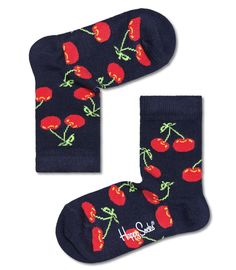 Детские носки Kids Cherry Sock с вишенками Happy socks темно-синий 2-3Y