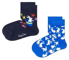Набор из 2 пар детских носков 2-Pack Kids Magic Sock Happy socks синий 12-24M