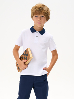 Поло для мальчиков КотМарКот 4412384 цв. белый р. 140