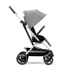 Cybex Easy S Twist+ 2 Коляска прогулочная, рама Silver, Lava Grey с бампером