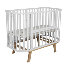 Детская кроватка Sweet Baby с маятником Barocco Grigio, Naturale (серый, натуральный)