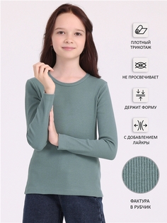 Лонгслив детский Апрель 1ДДЛД4131023, серо-зеленый113, размер 140