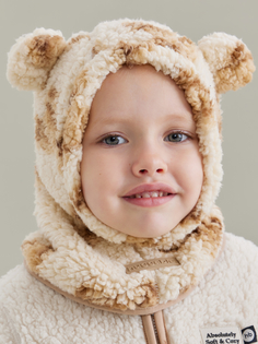 Шапка детская Happy Baby 89056, beige (bear), размер 47