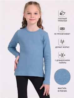 Лонгслив детский Апрель 1ДДЛД4131023, серо-голубой250, 128