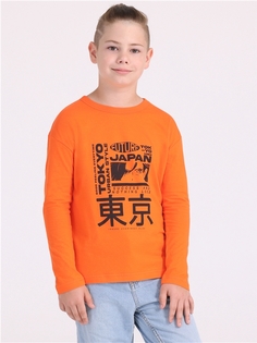 Лонгслив детский Апрель 1ПДЛД4335001, оранжевый9 Токио, 122