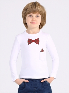 Лонгслив детский Апрель 1ПДЛД3044804, белый Бабочка и платок, 110
