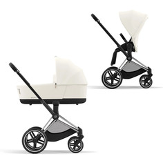 Коляска детская Cybex Priam IV Коляска 2 в 1, шасси IV Chrome Black Off White