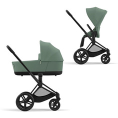 Коляска детская Cybex Priam-4-mix СР4-MattBlack-LeafGreen