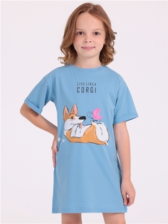 Платье детское Апрель 1ДПК4283001, голубой, 110