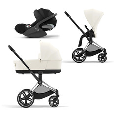 Коляска детская Cybex Priam-4-mix-3-1 СР4-3-1-Chrome-Black-OffWhite