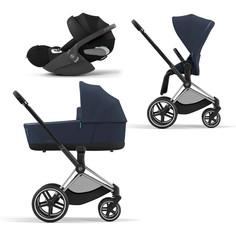 Коляска детская Cybex Priam-4-mix-3-1 СР4-3-1-Chrome-Black-DarkNavy