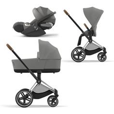 Коляска детская Cybex Priam-4-mix-3-1 СР4-3-1-Chrome-Brown-MirageGrey