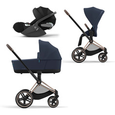 Коляска детская Cybex Priam-4-mix-3-1 СР4-3-1-RoseGold-DarkNavy