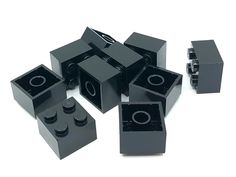 Конструктор LEGO Кирпичик 2X2, черный, набор из 50 шт 300326